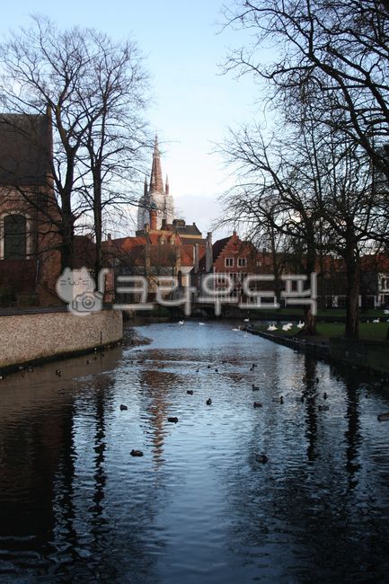 풍경,운하,유럽,중세유럽,벨기에,브뤼셀,겨울풍경