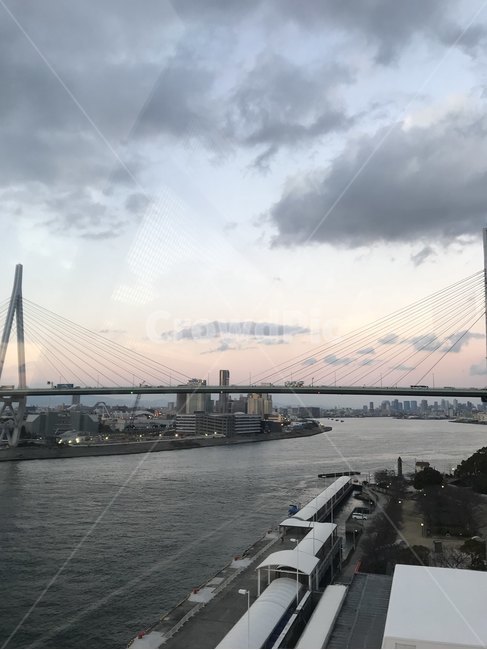 일본,전망,배경,일몰,하늘