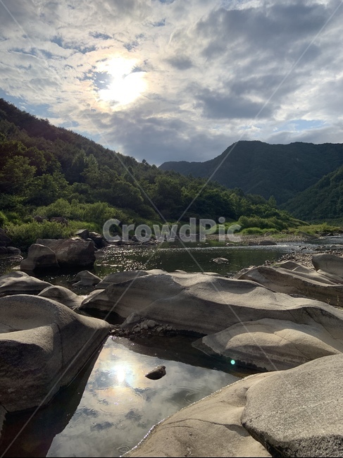 경관,돌개구멍,바위,우물,신비로움
