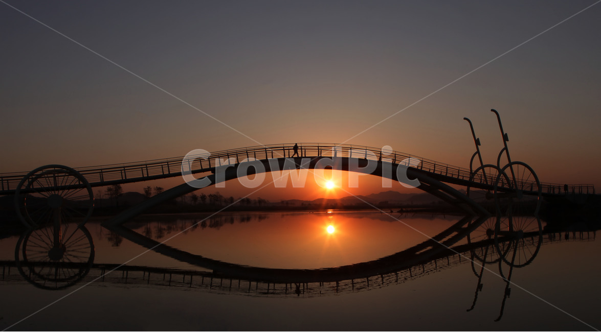 노을,sunset,다리,bridge,풍경,landscape,spring,봄,물,water