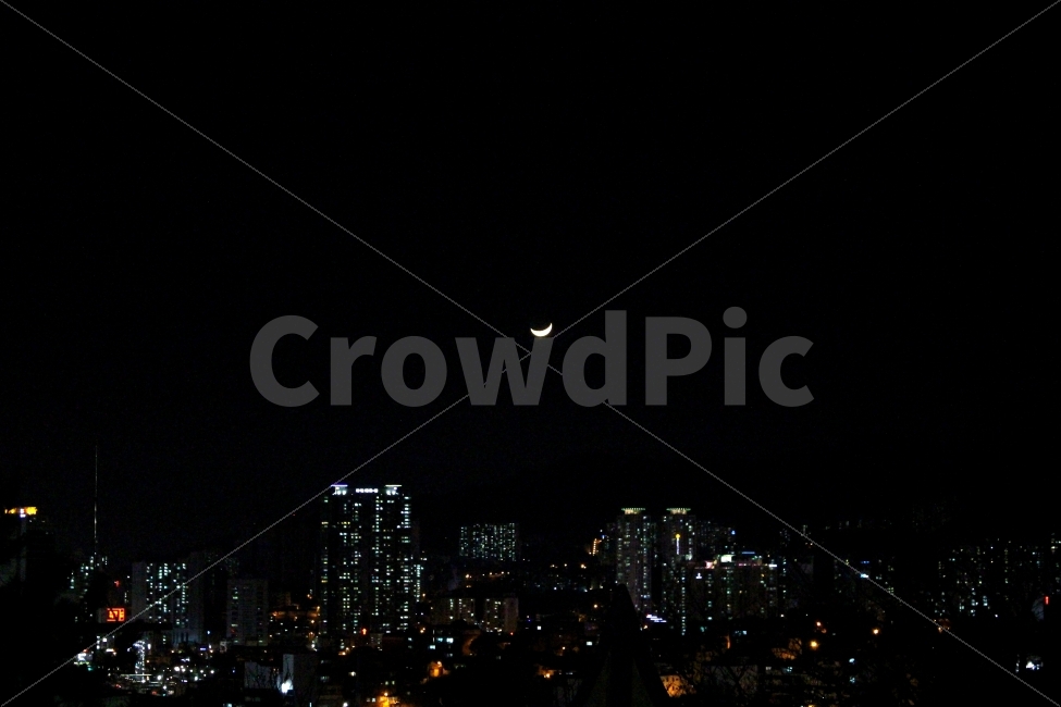 야경,달,풍경,밤하늘,밤,도시,풍경,city,landscape,야경,밤,nightscape,night,nature,자연,outdoors,옥외