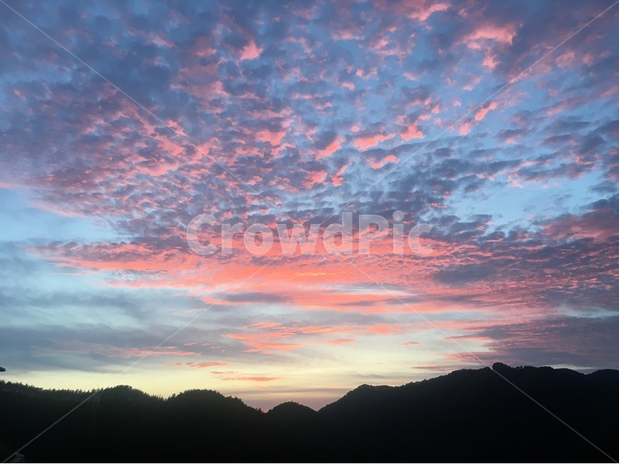 석양,구름,여름,하늘,자연,풍경,자연,풍경,nature,landscape,outdoors,옥외,sky