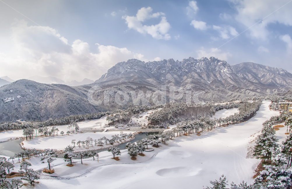 설악산,울산바위,골프장,델피노cc,설경,흰눈,겨울,계절,winter,season,자연,풍경,nature,landscape