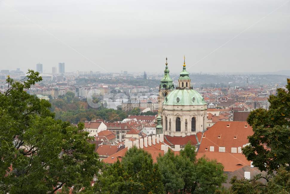 프라하,전경,빨간지붕,프라하시내,체코,praha,prague,흐린날