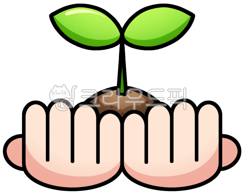 솜모양,손,새싹,새싹일러스트,지구의날,지구의날일러스트,식목일,식목일일러스트,식물,식물일러스트,초록색,토양,흙