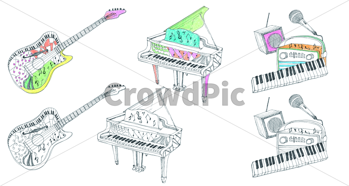 손그림,handdrawing,팬그림,팬라인,pen,penline,penpicture,pendrawing,음악,music,음표,musicalnote,기타,guitar,musicalinstrument,악기,piano,피아노,라디오,radio,마이크,microphone,mike,grandpiano,그랜드피아노,leisureactivities,레저활동