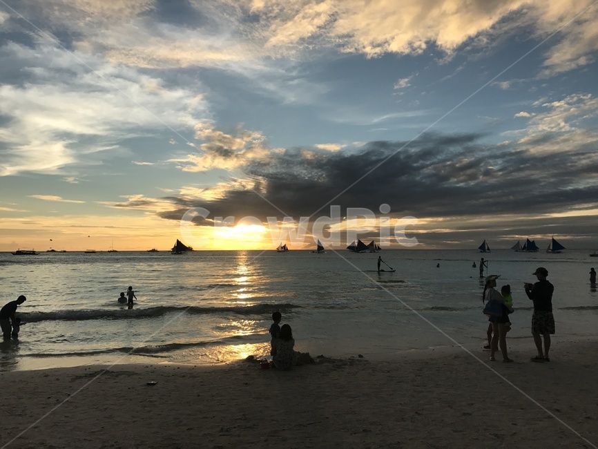 보라카이,해변,석양,바다,풍경,sunset,boracay,sea,beach,sky