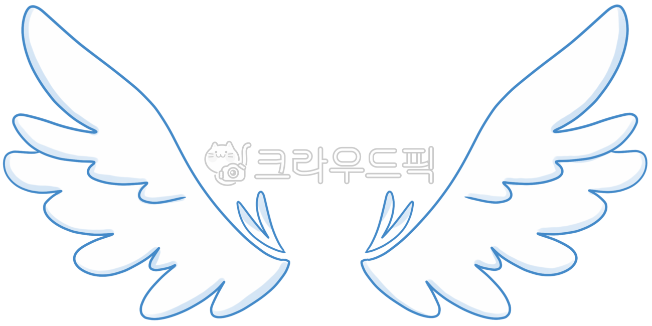 날개, 도안, 흰색, 천사날개, 새, 사진,이미지,일러스트,캘리그라피 - 비얌작가
