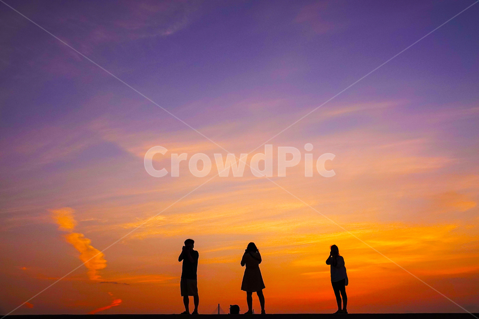 silhouette,실루엣,human,인간,person,사람,nature,자연,일몰,sunset,dusk,황혼,redsky,붉은하늘,sky,하늘,모델,서해,포즈