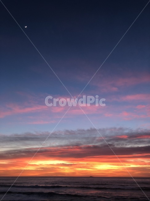 해변,붉은노을,sunset,redsky,황혼