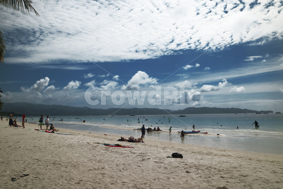 보라카이,화이트비치,하늘,구름,모래사장,휴양지,sky,sea,cloudy,여름,계절,summer,season,해변,바다,beach,sea,사람들,대중,군중,other people,crowd,outdoors,옥외,ocean,대양,nature,자연,water,물