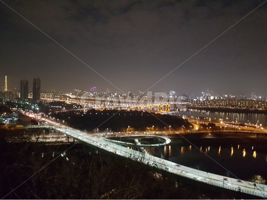 야경,응봉산,서울,밤,불빛,야경,밤,풍경,nightscape,night,landscape,교통,교통수단,traffic,transportation,road,도로,freeway,고속 도로