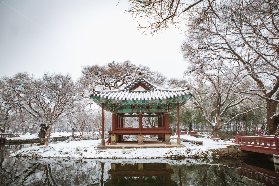 남원,광한루,광한루원,눈,첫눈