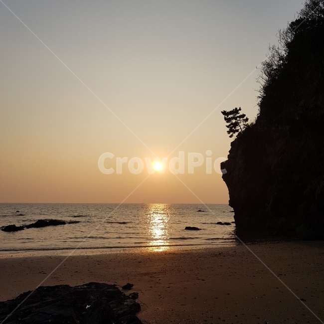 nature,outdoors,자연,옥외,ocean,sea,바다,water,물,낙조,노을,반사