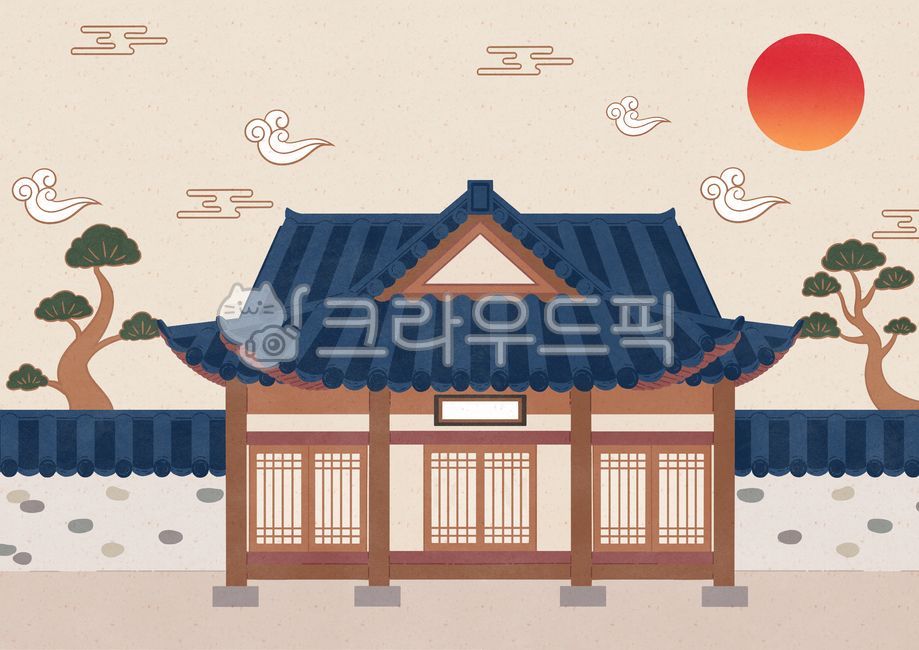 한옥,일러스트,기와집,새해,명절,설날,추석,기와,배경,한옥배경,전통배경
