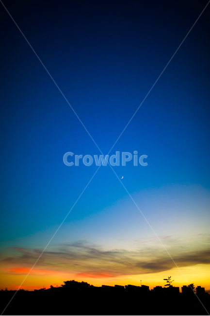 노을,하늘,일몰,달,별,밤하늘,도시밤하늘,sunset,moon,저녁,자연,풍경,nature,landscape,outdoors,옥외