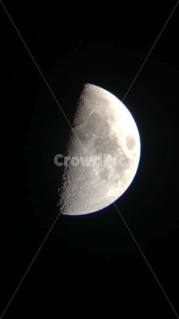 달,분화구,표면,반달,moon,자연,밤