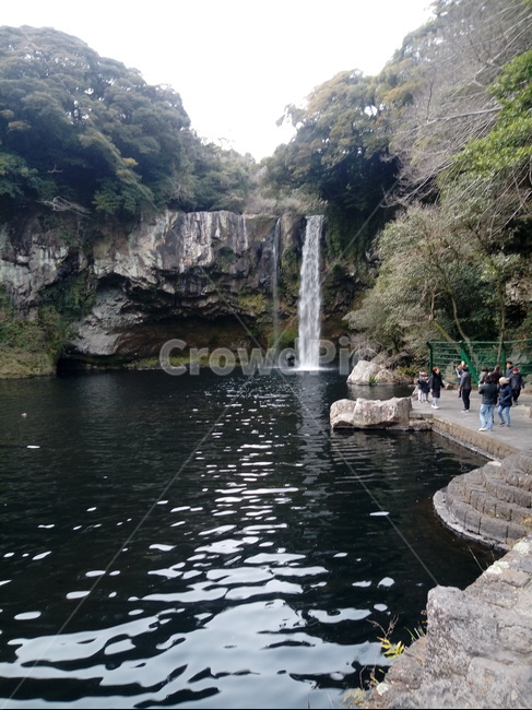 폭포,제주도,천지연,천지연폭포,산,자연,풍경,nature,landscape,한국자연풍경,한국자연경관,korea nature landscape,제주도,jeju,jeju island,person,사람,human,인간,water,물,outdoors,옥외,river,강
