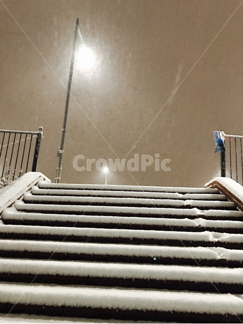 함박눈,눈,가로등,눈쌓인계단,겨울,겨울,계절,winter,season