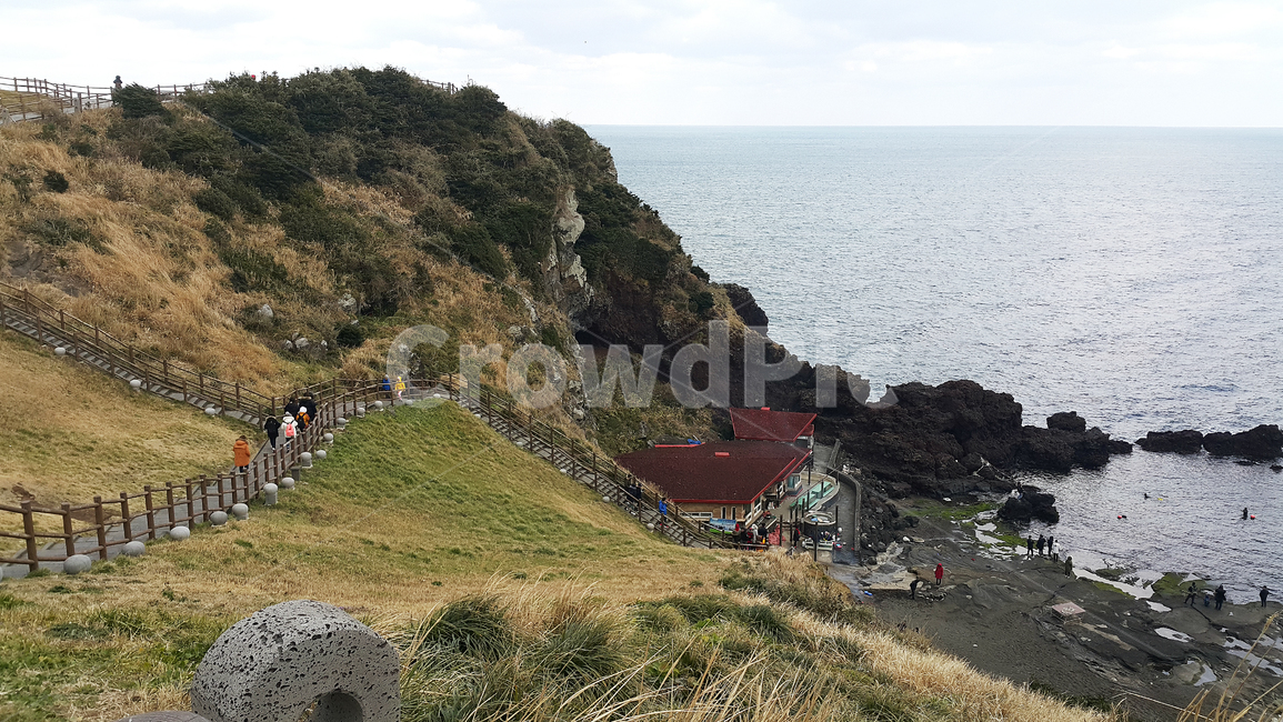 자연,풍경,제주도,바다,언덕,울타리,사람,경치,바람,돌,풀,nature,outdoors,옥외,promontory,곶