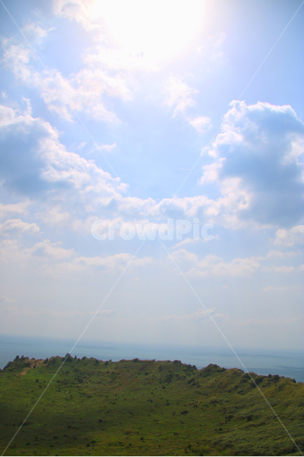 성산일출봉,하늘,구름,오름,제주도,자연,풍경,nature,landscape,제주도,jeju,jeju island,outdoors,옥외