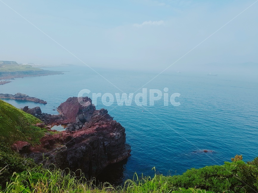 제주도,바다,안개,풍경,풀,제주도풍경,고화질,초고화질,자연,풍경,nature,landscape,promontory,곶,outdoors,옥외