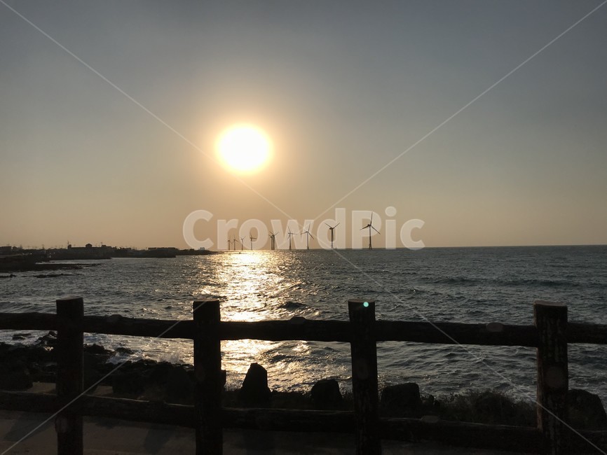 자연,풍경,일몰,sunlight,제주도,풍력발전기