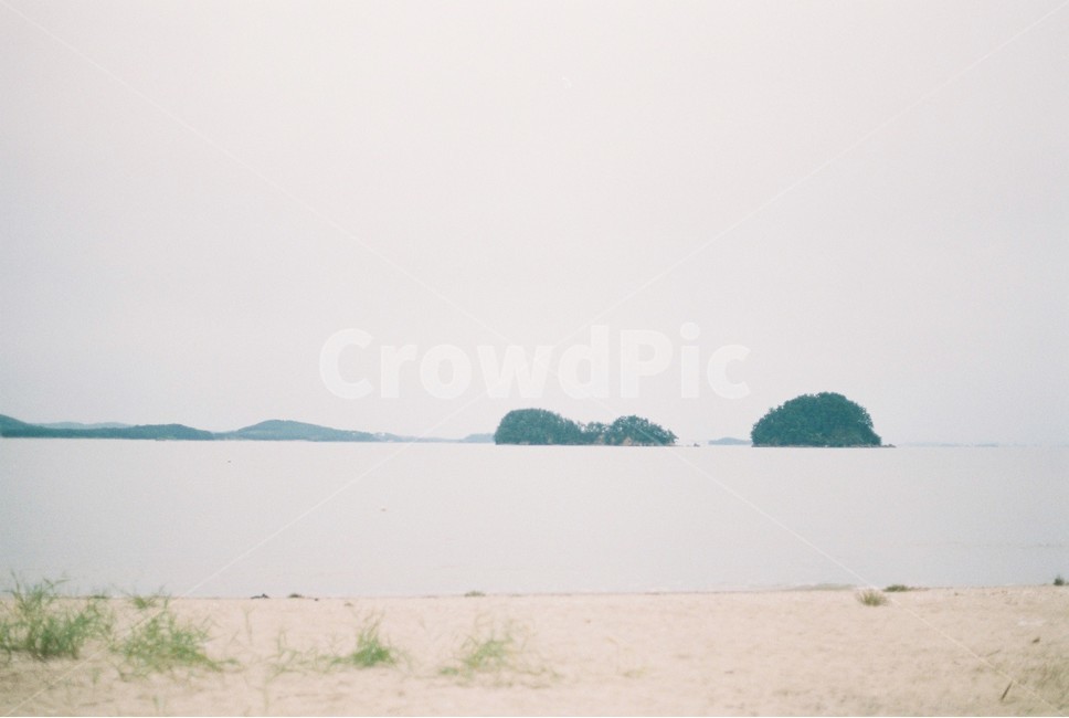 서천,바다,모래사장,섬,해안가,하늘,sea,sky,sand,필름카메라사진