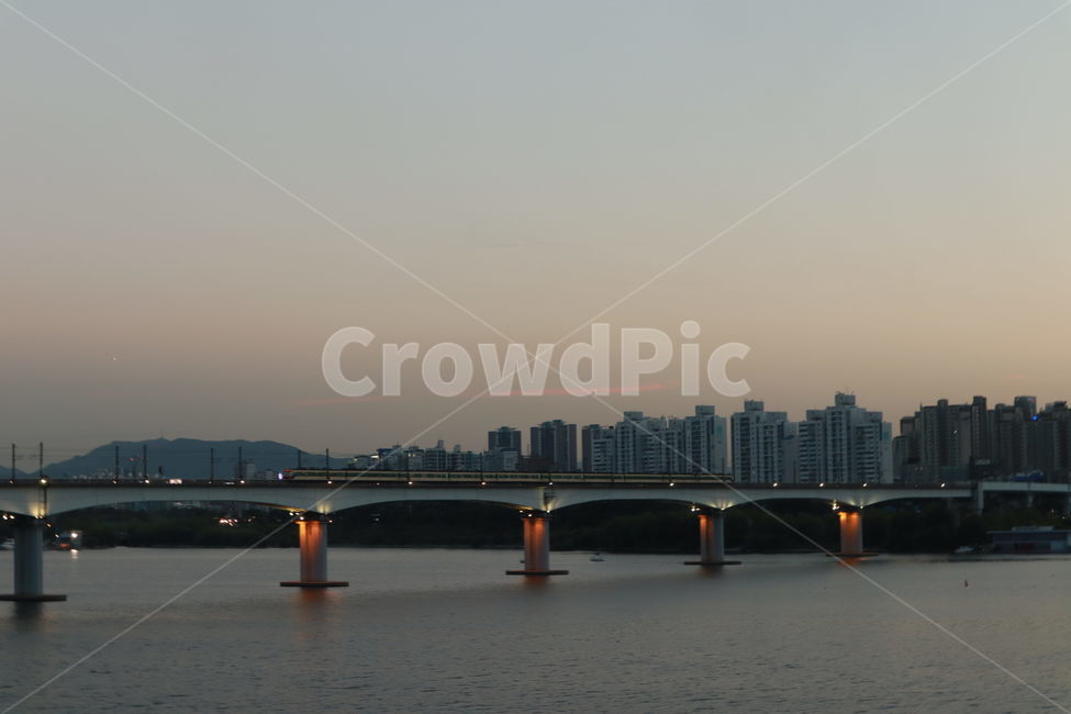 한강철교,지하철,한강,2호선,풍경