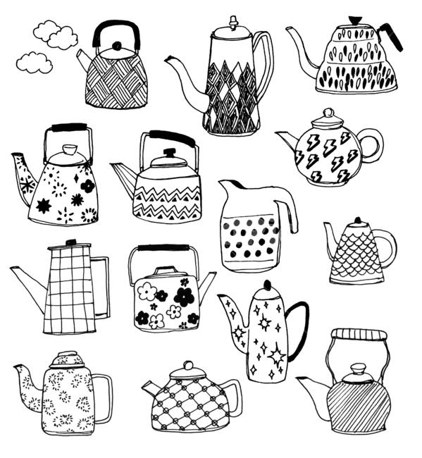 손그림,handdrawing,팬그림,팬라인,pen,penline,penpicture,pendrawing,주전자,kettle,teakettle