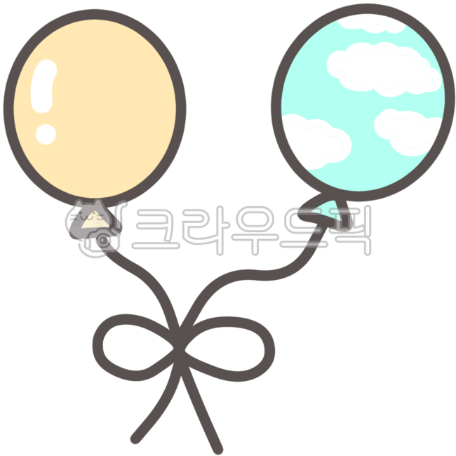 풍선,풍선그림,풍선이미지,풍선일러스트,주황색풍선,구름풍선,하늘색풍선,풍선캐릭터,귀여운풍선,풍선두개,쌍둥이풍선,풍선리본
