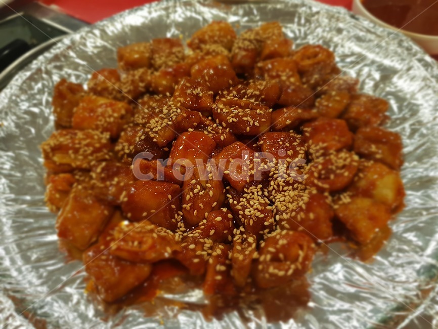 음식,food,sesame,참깨,곱창,양념,외식,은박지,식당