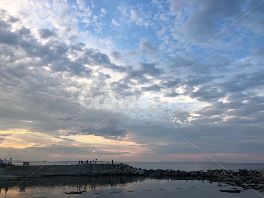 바다,구름,해질무렵,노을,강릉바다,하늘,감성,풍경
