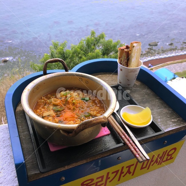 부산,바다,라면,캠핑,음식
