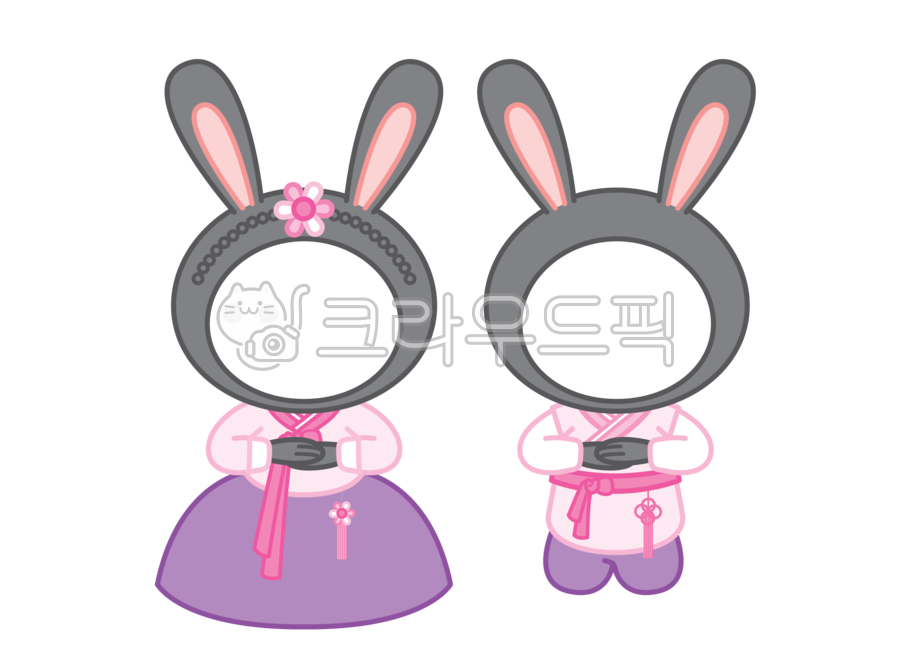 Chuseok characters,Lunar New Year characters,holiday,Thanksgiving,Hanbok illustration,New Years Day Illustration,year of gyemyo,rabbit mask,rabbit,Childrens Hanbok,rabbit illustration,new ship,new year,mask,black rabbit,Hancomplex,Day care Center,png,Mens