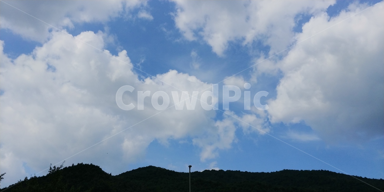 하늘,산,구름,풍경,능선