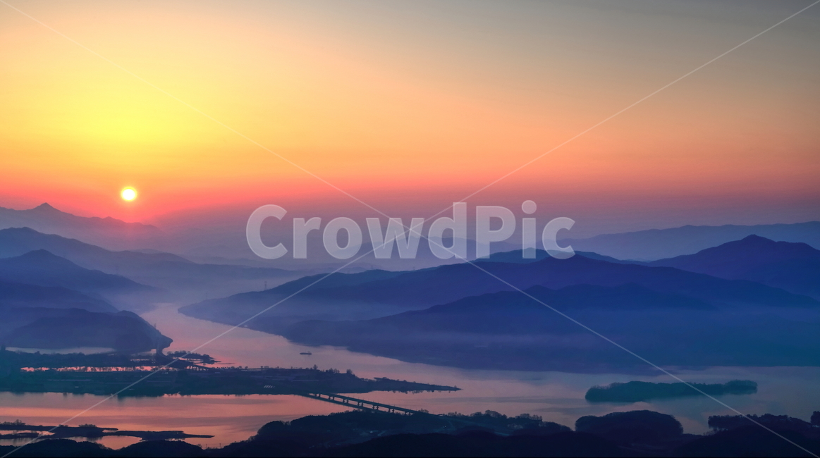 아침,일출,두물머리,예빈산,물,해,자연,풍경,nature,landscape