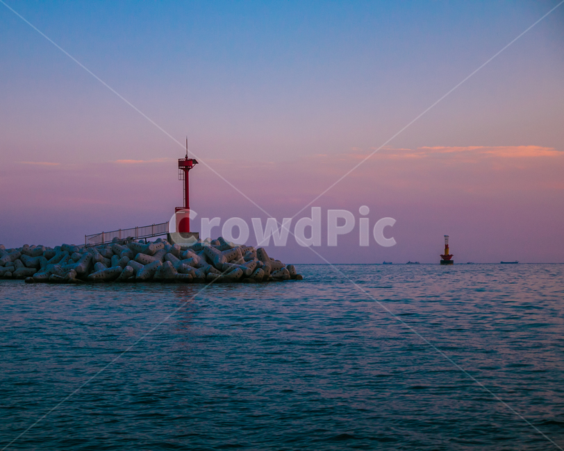 해운대,등대,바다,석양,보라,등대,lighthouse,색깔,색상,색채,색감,color sense,color sensitivity,feeling of color