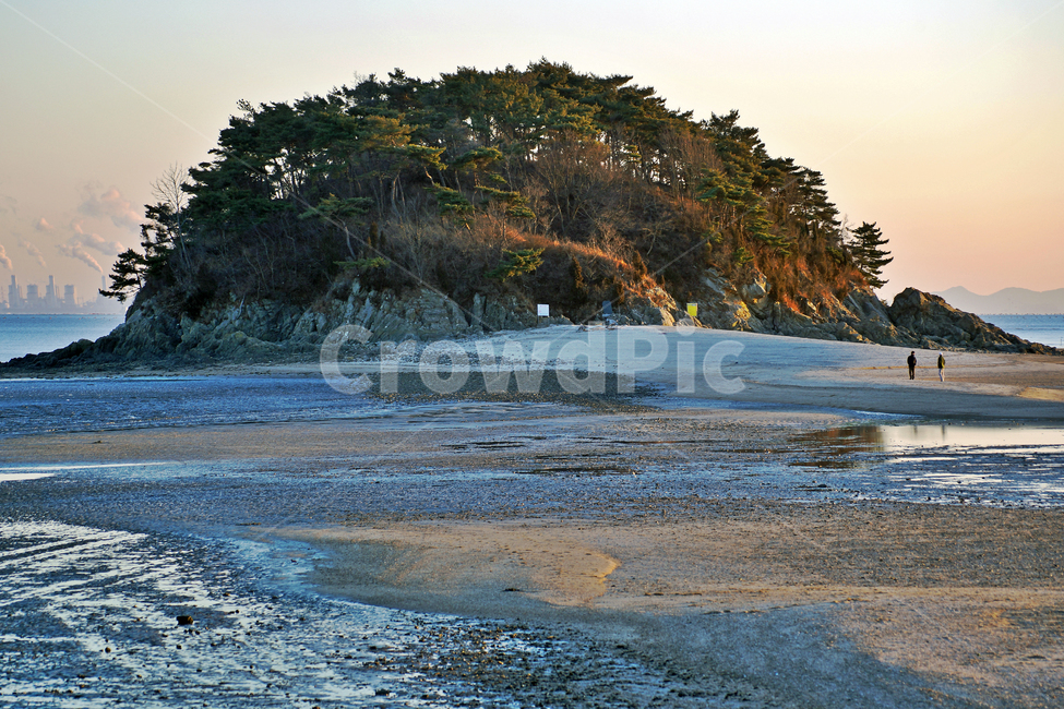 선재도,목섬,서해,인천,옹진군,일몰,석양,갯벌,바다,썰물,자연,풍경,nature,landscape