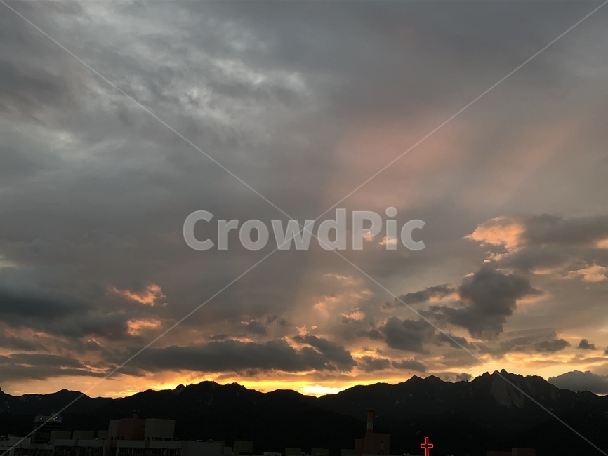 하늘,노을,구름,해,sky,sun,sunset,붉은노을