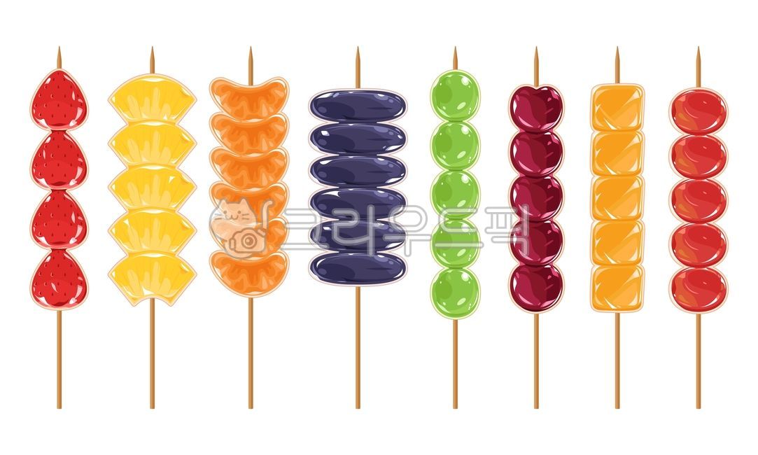 cherry,Cherry tomato,candy,fruit,snack,Black Sapphire Grape,street food,green grape,design,stick,vector,Many,mandarin,set,strawberry,collection,gather,Tanghulu,food,mango,Several,china,pineapple,Shine Musket,various,illustration,sweets,sugar