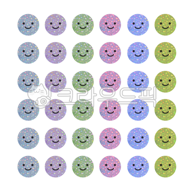 스티커,홀로그램,반짝이스티커,반짝이,펄스티커,보석패턴,패턴,홀로그램패턴,라벨지,원형스티커,스마일,웃는얼굴,스마일스티커