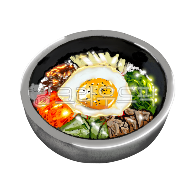 비빔밥일러스트,한식일러스트,koreanfood,비빔밥그림,비빔밥이미지,고추장비빔밥,한식그림,한식메뉴판