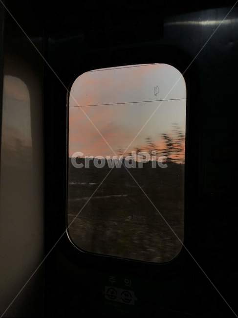 창문,일몰,기차,실루엣,window,sunset,train