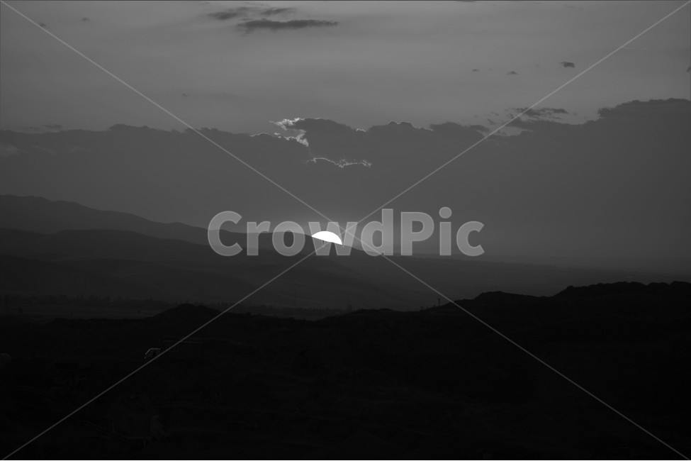 자연,옥외,산,태양,구름,자연,풍경,nature,landscape,흑백,모노톤,monochrome,black and white,outdoors