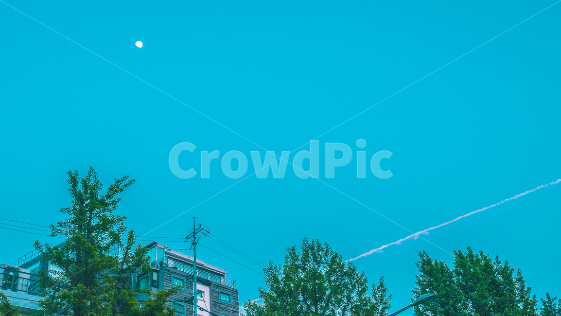하늘,sky,삼청동,건물,달,building