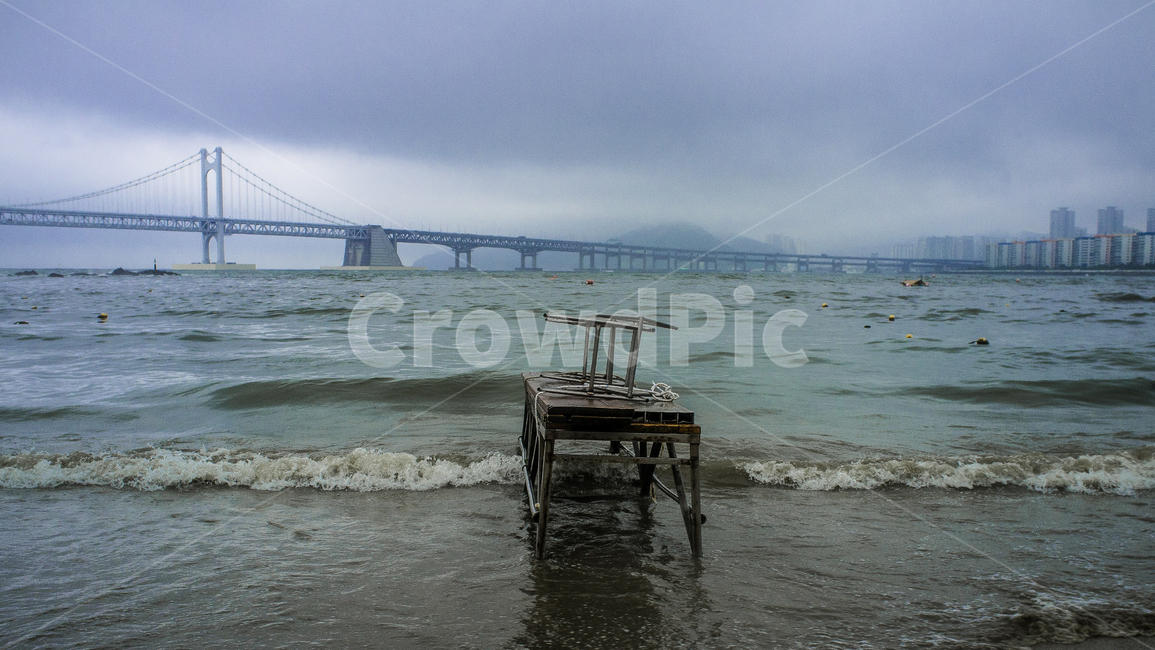 부산,광안리,광안대교,폭우,파도,보트,자연,풍경,nature,landscape,water,물,outdoors,옥외