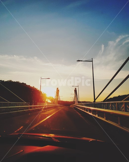 드라이브,선셋,노을,퇴근,감성,교통,교통수단,traffic,transportation