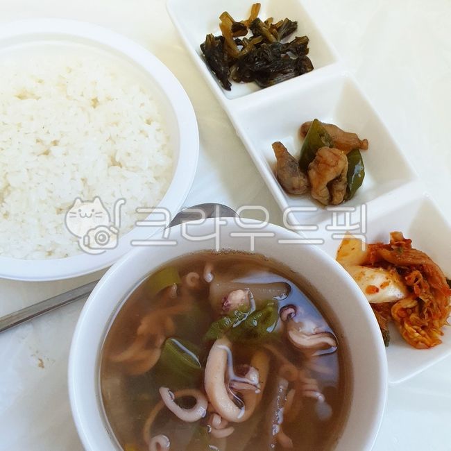 미더덕장아찌,오징어국,국물요리,음식,요리