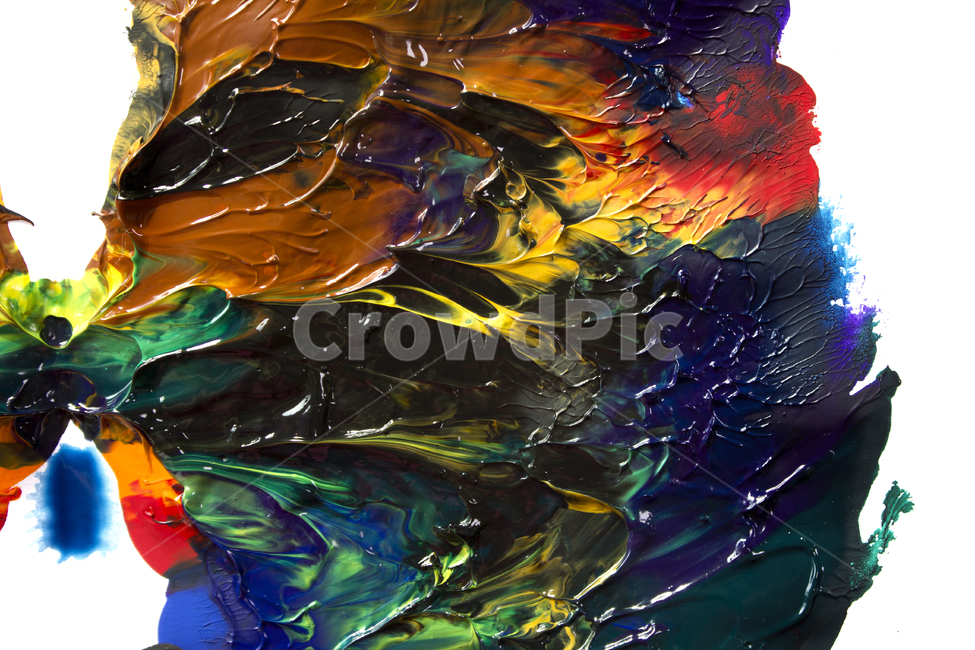 물감,종이,흰배경,페인팅,페인트,아트,예술,미술,그림,드로잉,붓터치,혼합,섞인,물감섞기,데칼코마니,물감찍기,노랑,옐로우,그린,초록,빨강,레드,컬러풀,갈색,브라운,찍기,섞기